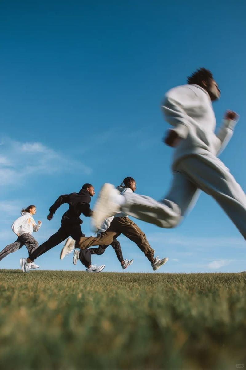 A sharp subject held still against a rushing, motion blurred background